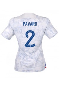 Frankrike Benjamin Pavard #2 Fotballdrakt Borte Klær Dame VM 2022 Korte ermer